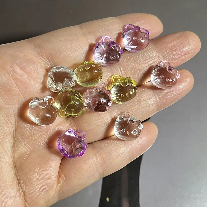 

500pcs Hello Kitty Accessories Kawaii Acrylic Versatile DIY Women Products Material Decoration Desktop Ornament Gift Wholesale