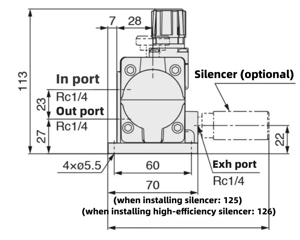 Électrovanne VBA Series Pneumatic Air Booster Valve Gas Pressure Amplifier VBA10A-02 VBA10A-02GN Gaz et carburant — détail 3