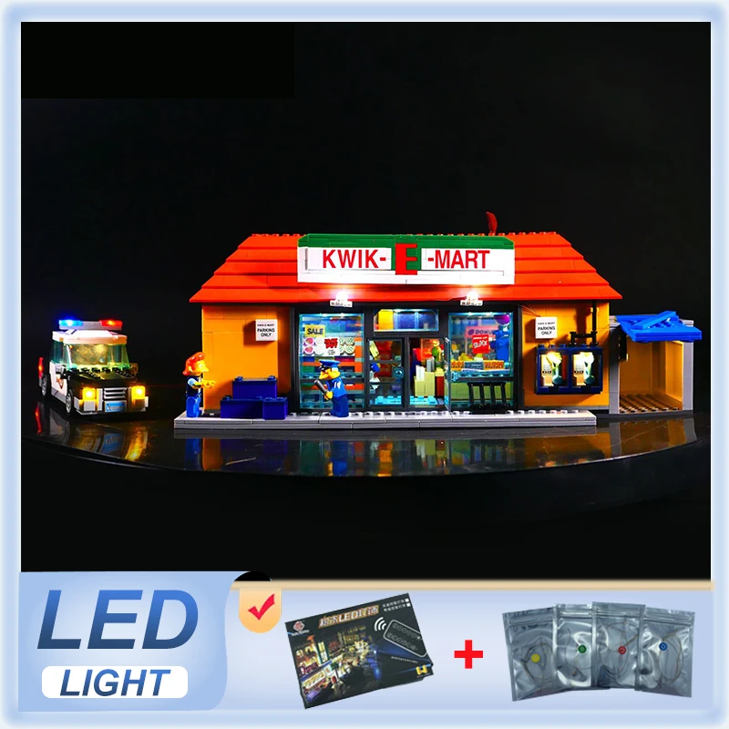 DIY LED Light Kit For LEGO 71016 Kwik-E-Mart   (Only LED Light,Without Blocks Model)