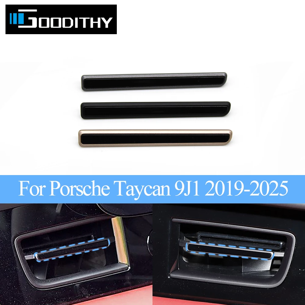 Taycan 9J1 Upgraded Interior Front Left Right AC Air Vent Grille Trim Strip Replacement For Porsche 2019-2025 9J18580195Q0