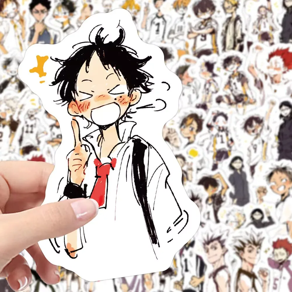 206 "하이큐!!" 베스트셀러 크리에이티브 인스 만화 귀엽고 재미있는 장식용 물컵 플래너 방수 스티커