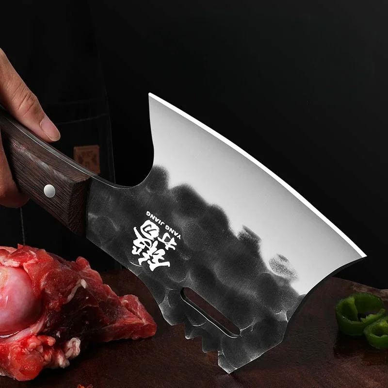 Stainless steel bone chopping knife, thickened and weighted, kitchen specific knife, sharp dual-purpose knife TB9195