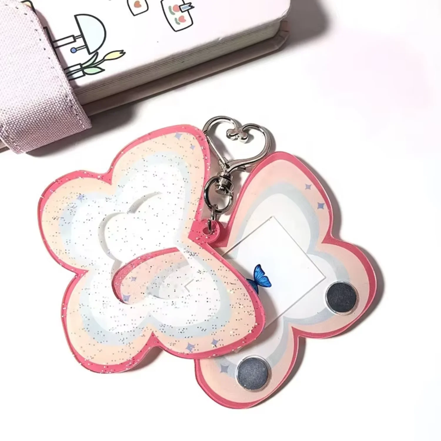 

Clear Kpop Beast Acrylic Animal Photocard Holder Double Sided Keychain Cute