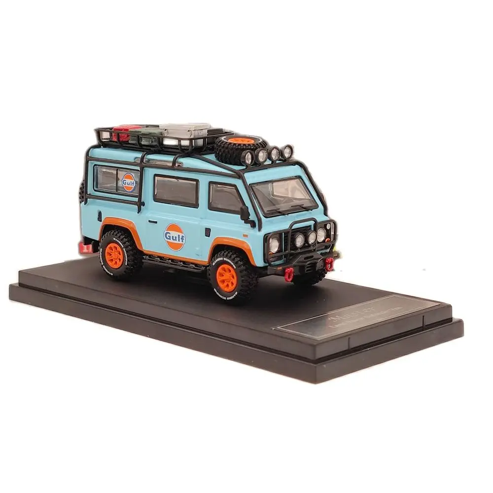 Master 1:64 L~R Defender 110 Van Camp G-U-L-F Diecast Toys Car Models Miniature Vehicle Hobby Collectible Gifts