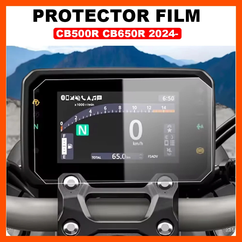 CB650R 2024- Motorcycle Screen Dashboard Protection Film For Honda CB650R CB500R CBR650R TPU Anti-Scratch LCD TFT Retrofit Parts