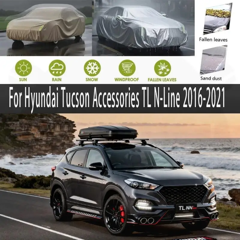 

For TL N Line 2023 Accessories Outdoor Protection Waterproof Dustproof Sunshade for Hyundai Tucson TL N Line 2023 Car Covers