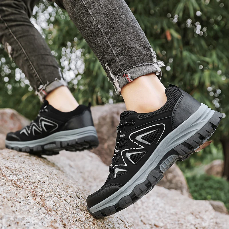 

2025 Men's All-Terrain Hiking Shoes Outdoor Sports Breathable Wear-Resistant Mesh Non-Slip Cycling Shoes