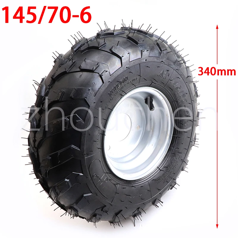 6 Inch Wheel 145/70-6 Tubeless tire Fit For 50cc 70cc 110cc Small ATV Quad Bike snowplow lawn mower vacuum Tyre Wheels