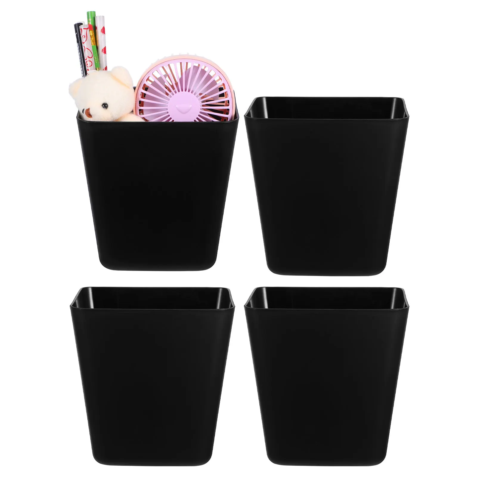4Pcs Pushcart Storage Baskets Space Saving Rolling Cart Hanging Wall Mount Organizer Kitchen Pantry Bedside Essential Holder
