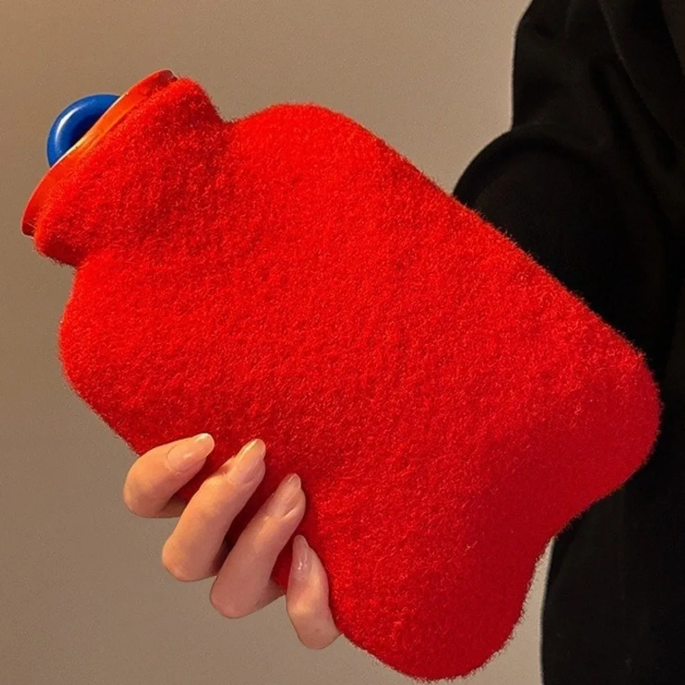

Cute Anti-scalding Hot Water Bottle Portable Removable Cover Hand Warmer Comfortable 350/800ml Water-filling Bottle Hand Warming