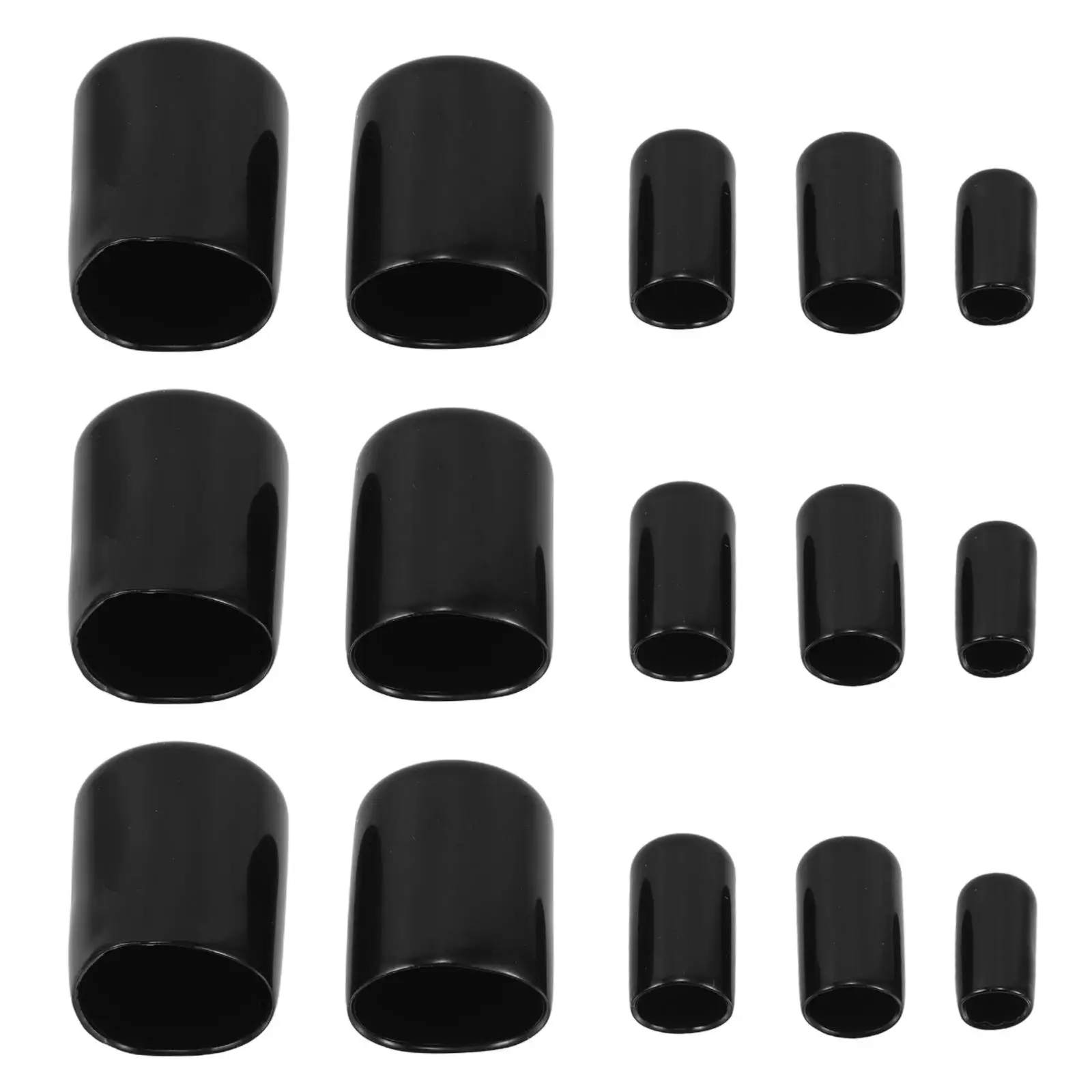 

48pcs Thread Protector Rubber End Caps Covers for Screw Bolt Flexible Pipes Protective Assortment Kit Safety Seal Plug