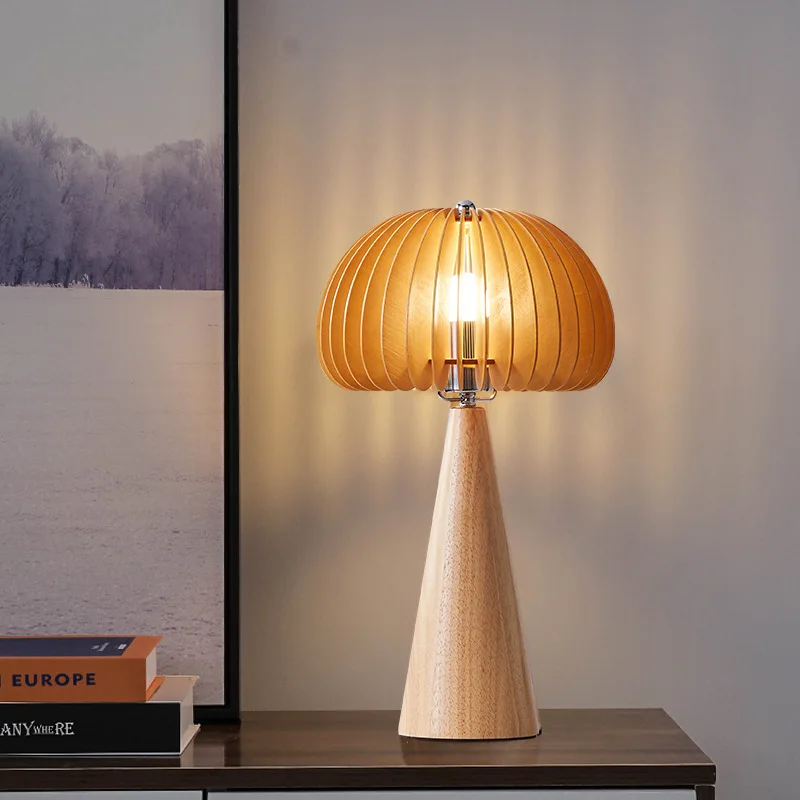 

SANDYHA Retro Japanese Pumpkin Shaped Wooden Floor Lamp LED Lighting for Living Room Bedroom Study Decorative Fixture