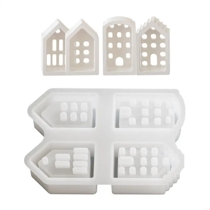 House Silicone Night Light Stand Molds Crafting Moulds Silicone Art Craft Molds Ornament Molds for Hand-Making Craft