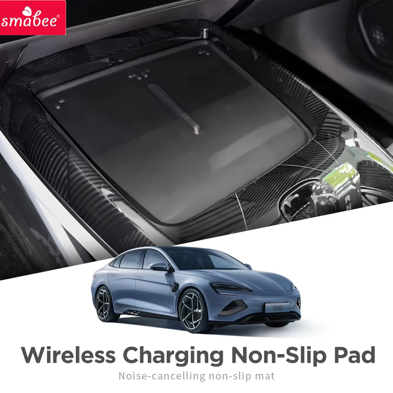 Smabee für BYD Seal EV Version Anti-Rutsch-Pad Auto-Handyhalterung mit kabelloser Ladefunktion Schmutzabweisendes Pad Modelle Silikon Auto-Zubehör