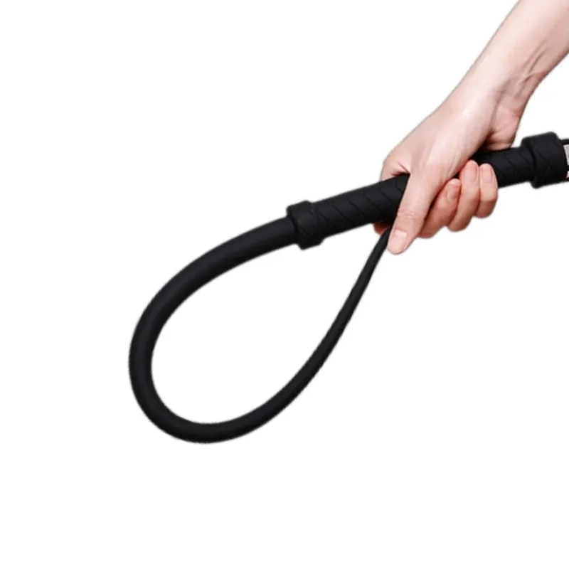 Couple Nurturing Games Super Long Silicone Riding Whip with Handy Handle for Fetish BDSM Bondage Flogger Spanking Pain Sex Toys