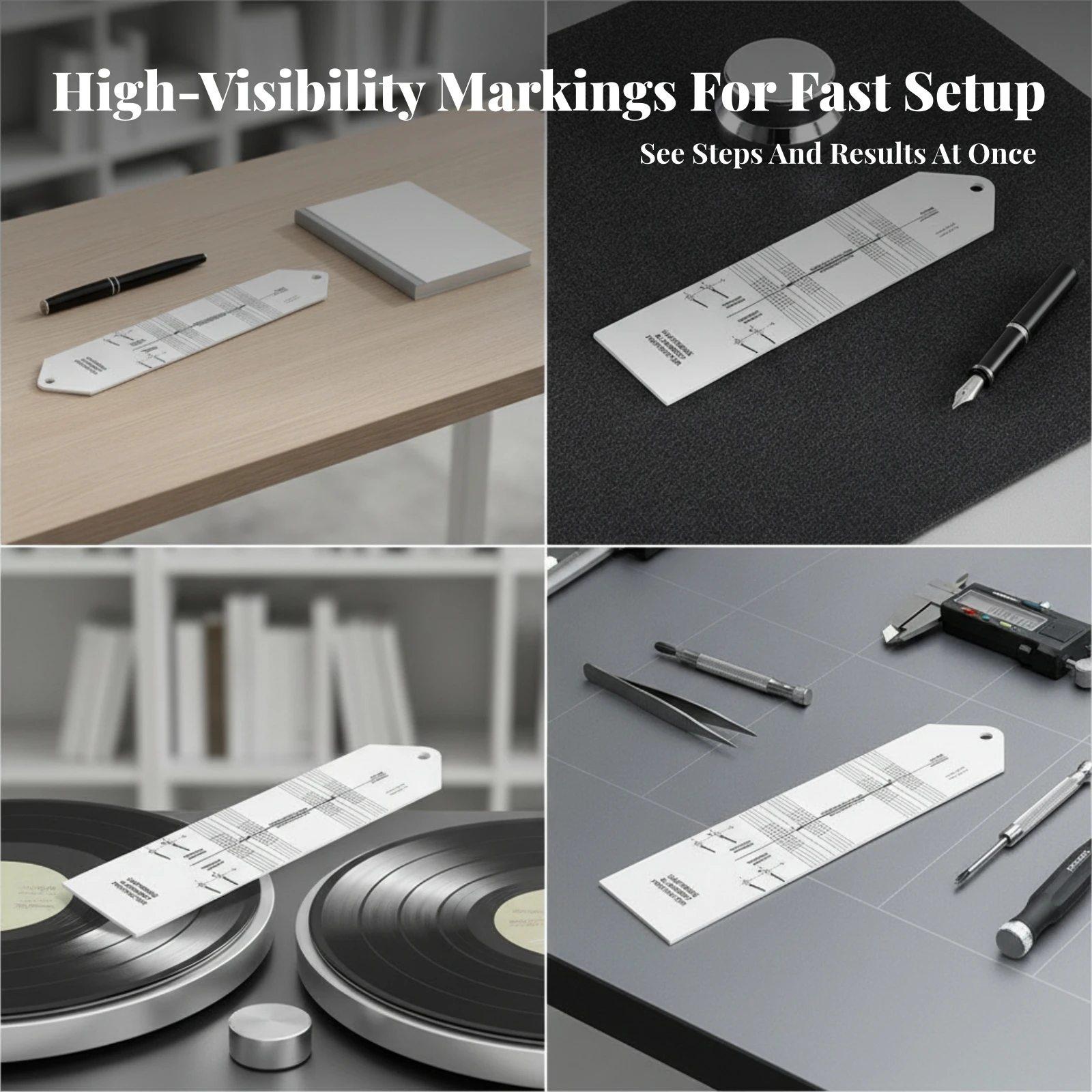 Turntable Alignment Setup Tool With Hanging Hole Rectangular Plate
