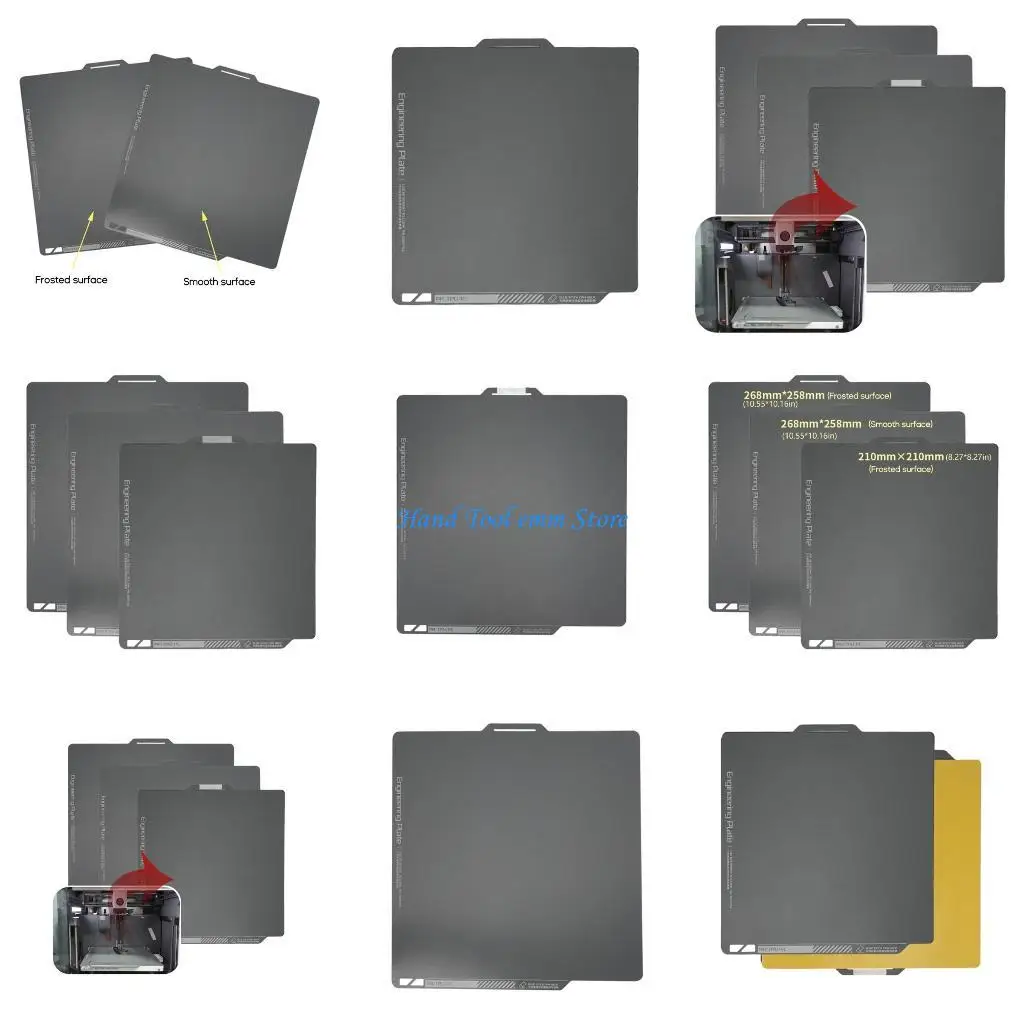 

H37F 1PC 3D Printer Steel Printing Sheet Base Platform for Bambu Lab P1P