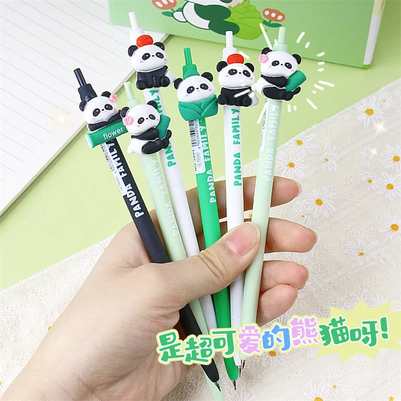 36 pcs/lot Kawaii Panda Mechanical Pencil Cute 0.7mm Automatic Pen For Kid School Office Supply Promotional gifts