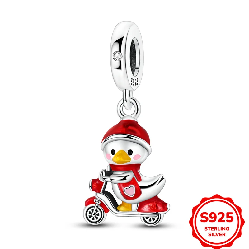 

Original 925 Sterling Silver Xiaoya Electric BikePendant Charms Beads Fit DIY Bracelet Necklace Engagement Birthday Jewelry Gift