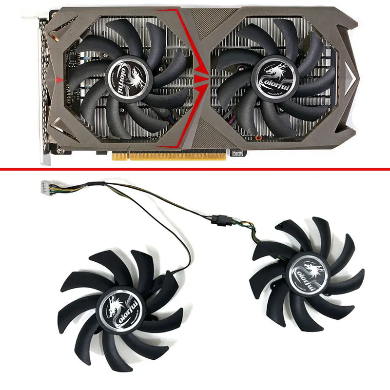 

Cooling Fan 83MM 4PIN DIY 85MM iGame GTX1650 SUPER Ultra 1630 1050 GTX1050Ti GPU FAN For Colorful GTX1050TI 1650 1630 FAN