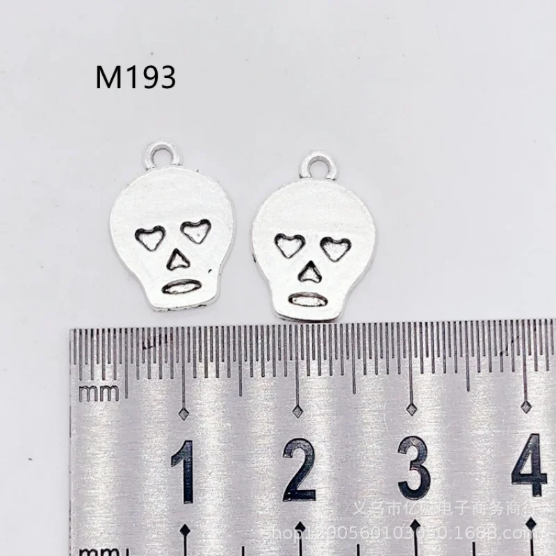 Factory Direct Sales 100Pieces DIY Combined with Ornament Antique16x11mm Skull Love Ghost Head Pendant Ornament