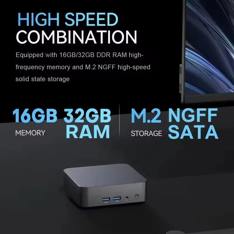 Mini N150 Slim Laptop Win11 Pro Large Memory SSD 4K Display WiFi6 Bluetooth Home Office Gaming Notebook