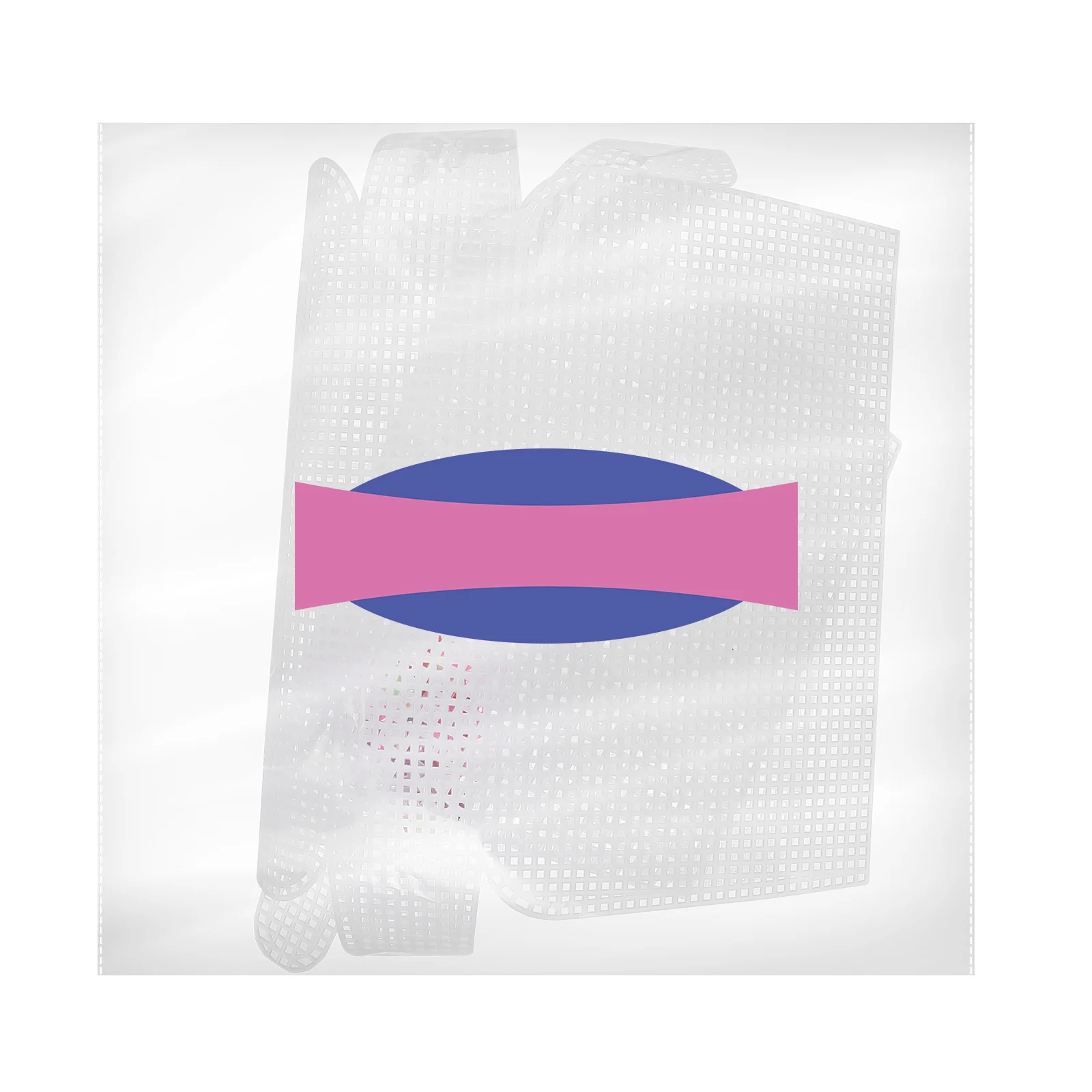 

1 Set Diy Cross Stitch Kit Plastic Mesh Sheets Smooth White For Handmade Woven Bag Crafting Knitting Tool Handcraft Gift Woven