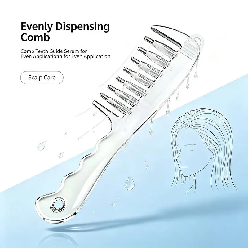 1Pcs Scalp Massage Applicator Brush Essential Oil Infusion Hair Comb Refillable Oil Hair Care Comb For Hair Growth Treatment