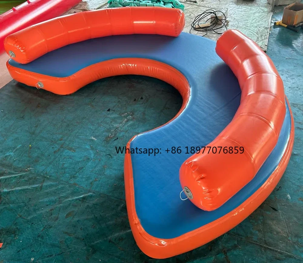Summer Leisure Water Floating Island Inflatable Dock Platform For Party Holiday