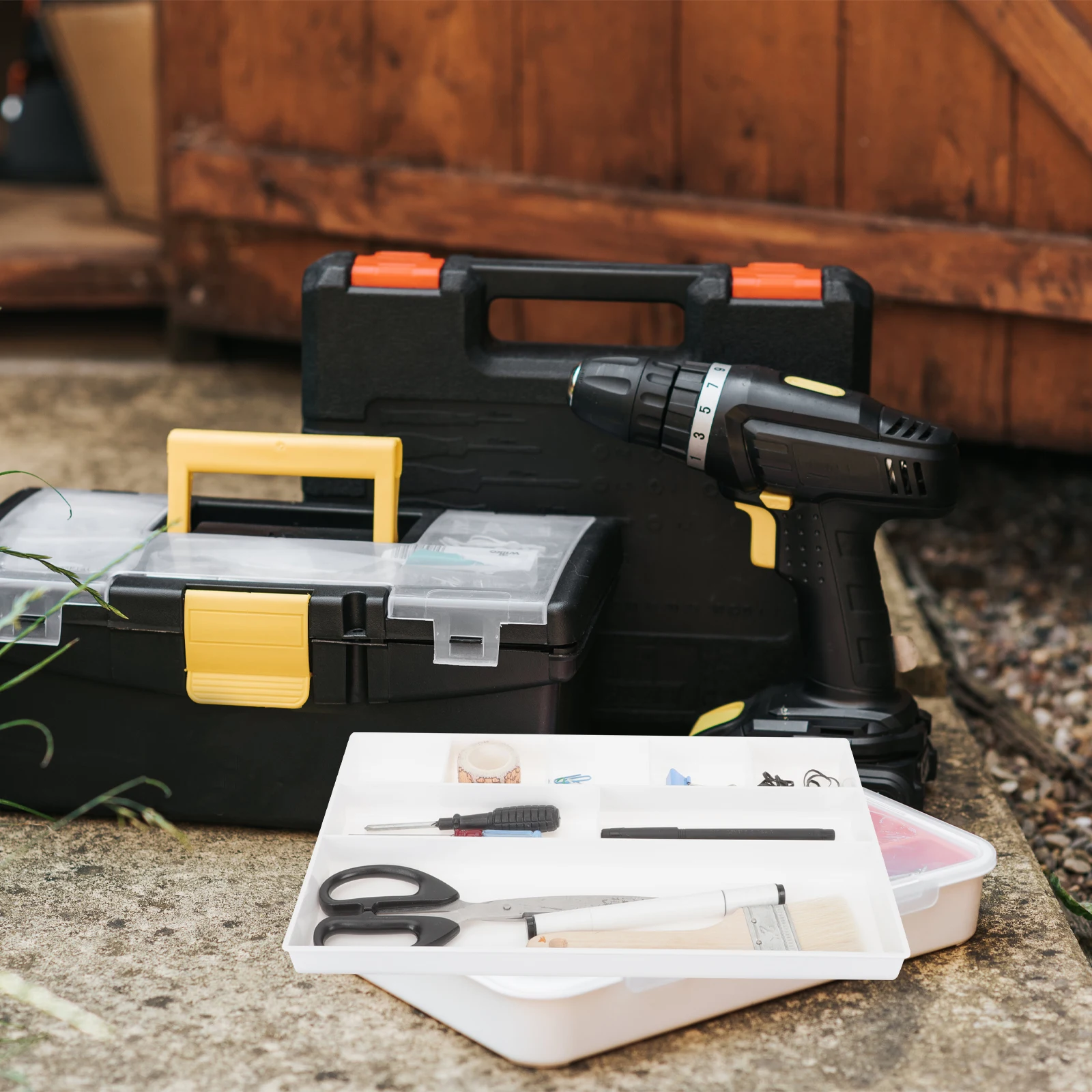 

Office Drawer Plastic Desktop Storage Box Multi-Grid Stationery Container For Desk Accessories Sundry Organizer Home