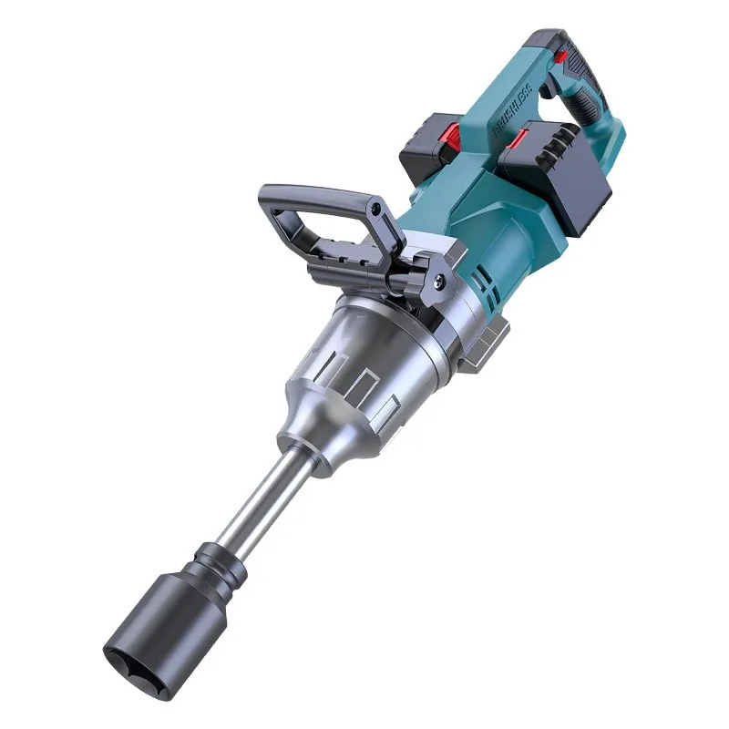 ประแจบล็อกไร้สายระดับมืออาชีพสำหรับยานยนต์ แรงบิดสูง มอเตอร์ไร้แปรงถ่าน 20V แบตเตอรี่คู่ เทคโนโลยี Wind Cannon สำหรับงานอุตสาหกรรม