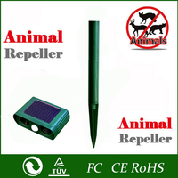 2pcs Solar Powered Ultrasonic Animal Repellents Outdoor Waterproof Driving Dog Cat Deterrent Scarer Repellent Garden Supplies