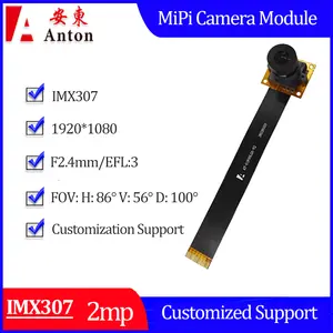 Bilashmart 2MP 1080P cmos Sony IMX307 MiPi Camera Module F2.4 Fixed Focus 1920*1080 86 Degree Color Image Webcam 24Pin Lightburn Camera