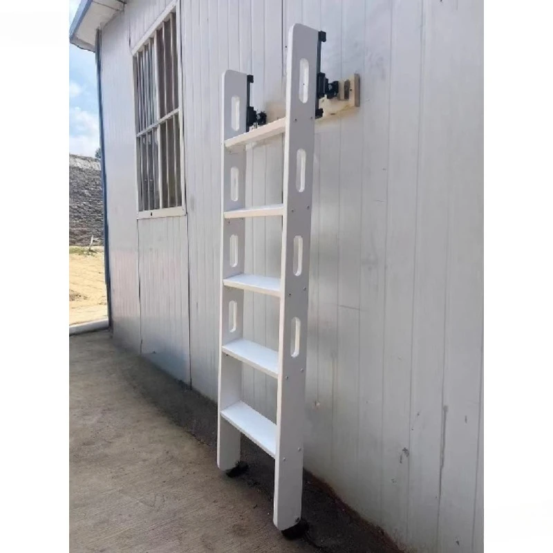 

Invisible folding ladder against the wall can vertically store multi-functional retractable stairs, loft stairs