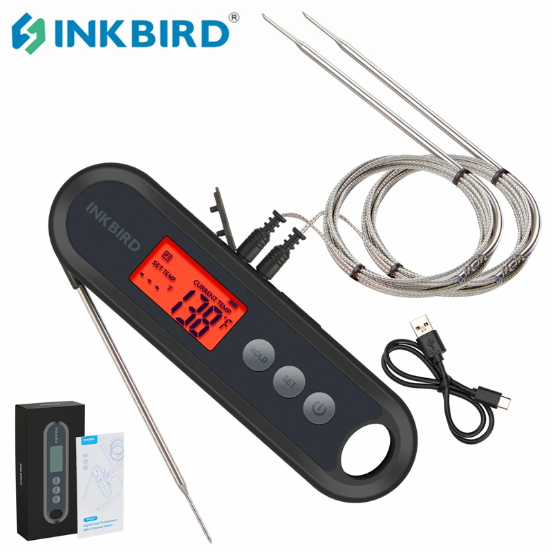 Inkbird-termômetro Digital Inteligente sem Fio Medidor de Temperatura Carne Alimentos Forno Grill Churrasco Fumante Cozinha Churrasco