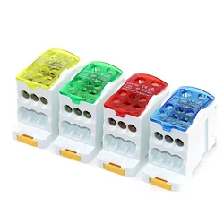 Din Rail Terminal Blocks Electric Split Junction Box One In Several Out Power Wire Electrical Connector UKK 250A/400A/500A