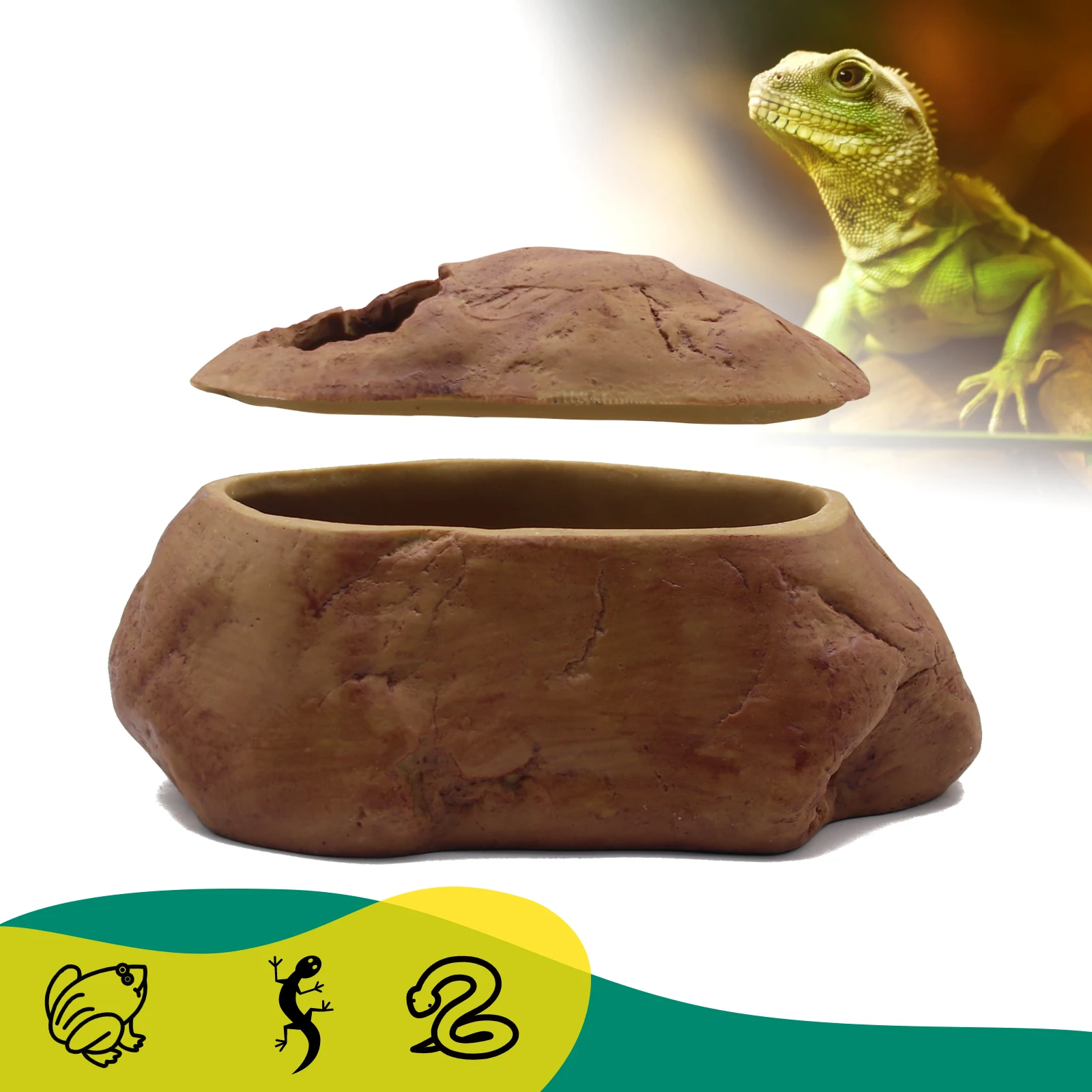 Rock Cave Aquarium Turtle Reptile Hide Habitat Shelter Decorations Lizard Snake Hideout Terrarium Ornament Escape Nest Hole