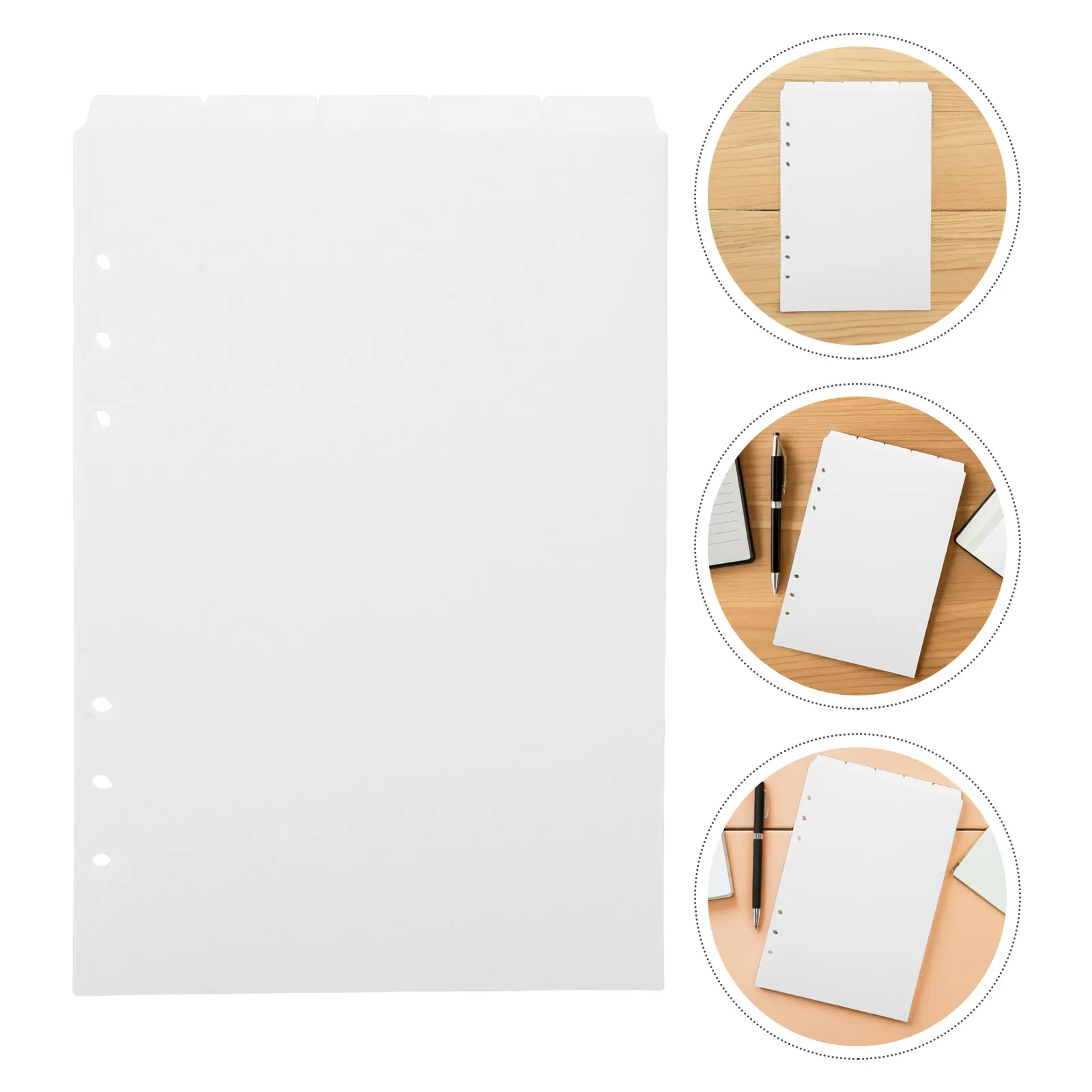 

25Pcs A5 Plastic Binder Index Dividers Removable Vertical Tabs Loose Leaf Notebook Inserts Office Home School Organization