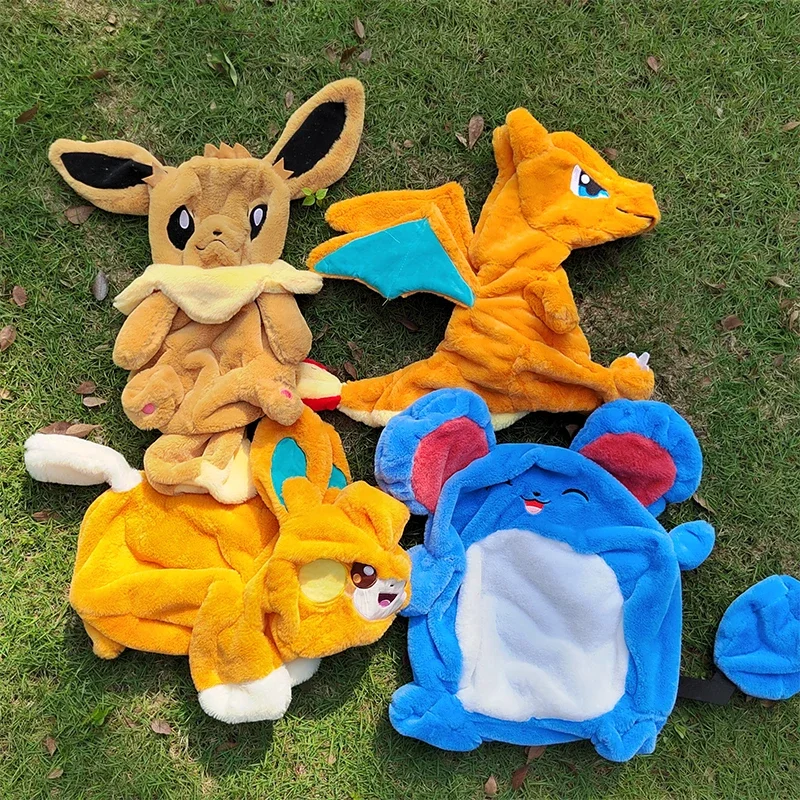 Pokemon Charizard Eevee Plush Toys Anime Doll Giant Pokémon Stuffed Semi-finished Leather Holster Azumarill Pawmi Gift for Kids