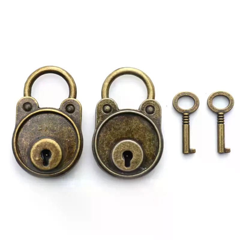 Горячий китайский винтажный навесной замок для ноутбука, ремень для багажа, античный бронзовый навесной замок, замок в старом стиле с ключом, замки для чемодана, фурнитура