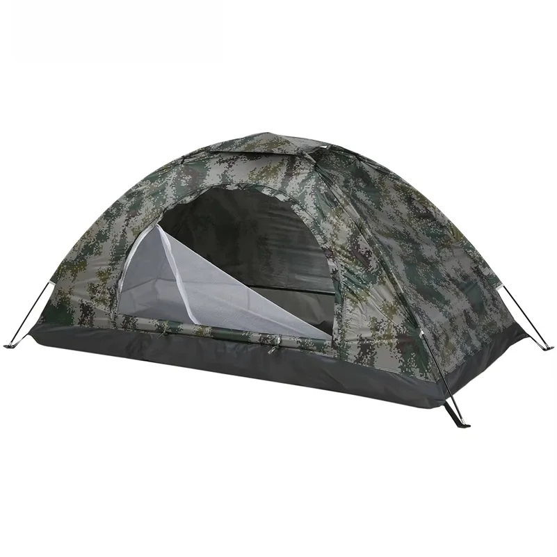 1/2 Person Ultralight Camping Tent Single Layer Portable Hiking Tent Anti-UV Coating UPF 30+