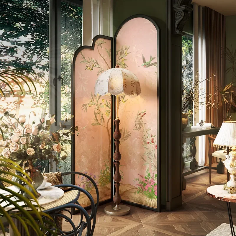 Aura  French Movable Folding Screen Entrance Partition Antique Furniture Divider  Living Room Customizable