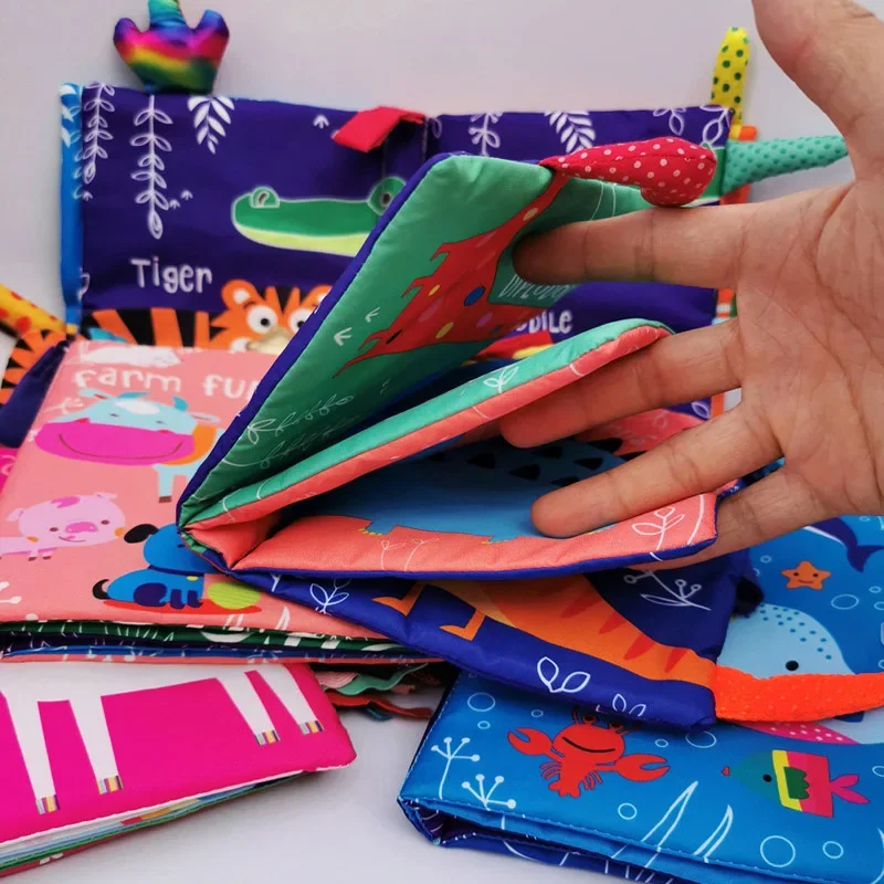 เด็กทารกใหม่ Rattles โทรศัพท์มือถือของเล่นสัตว์หนังสือทารกแรกเกิดรถเข็นเด็กแขวน Bebe การเรียนรู้ให้ความรู้ของเล่นเด็กเด็กของขวัญ
