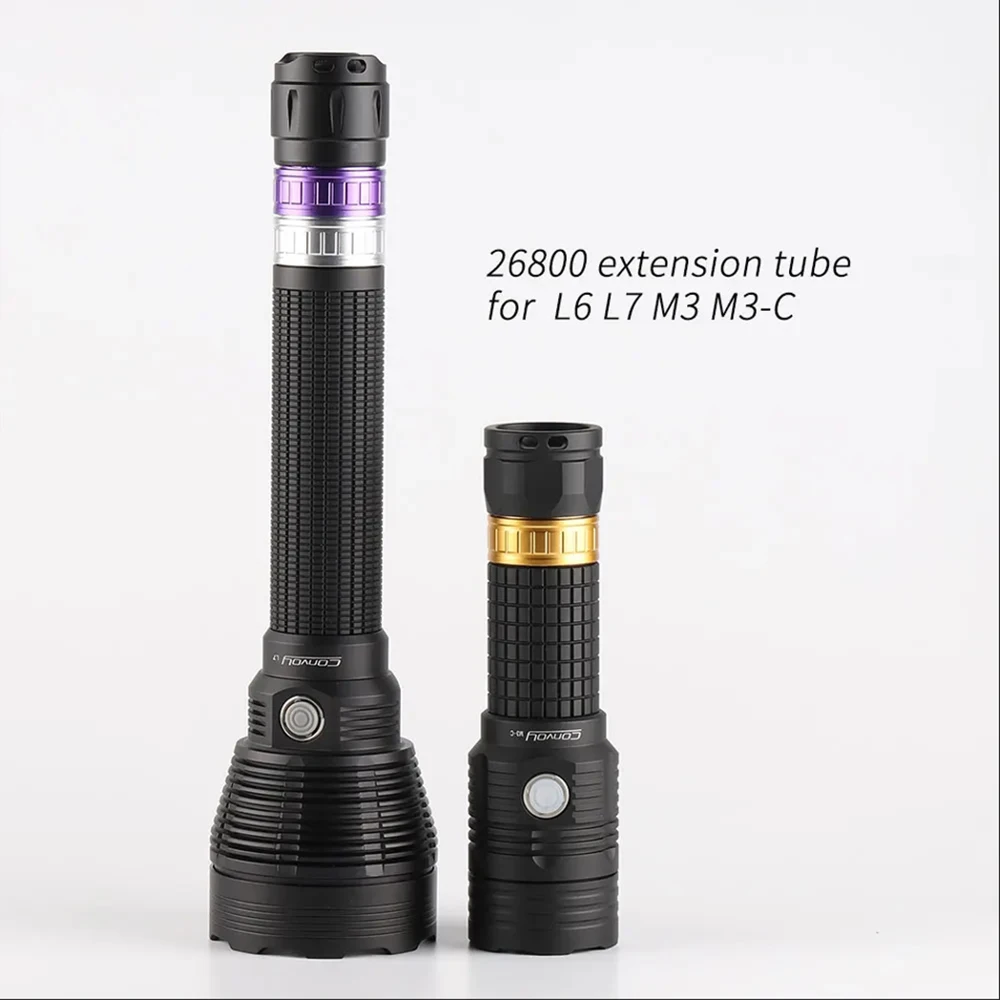 Convoy 26800 Battery Extension Tube for L6 L7 M3 M3-C Flashlight Torch