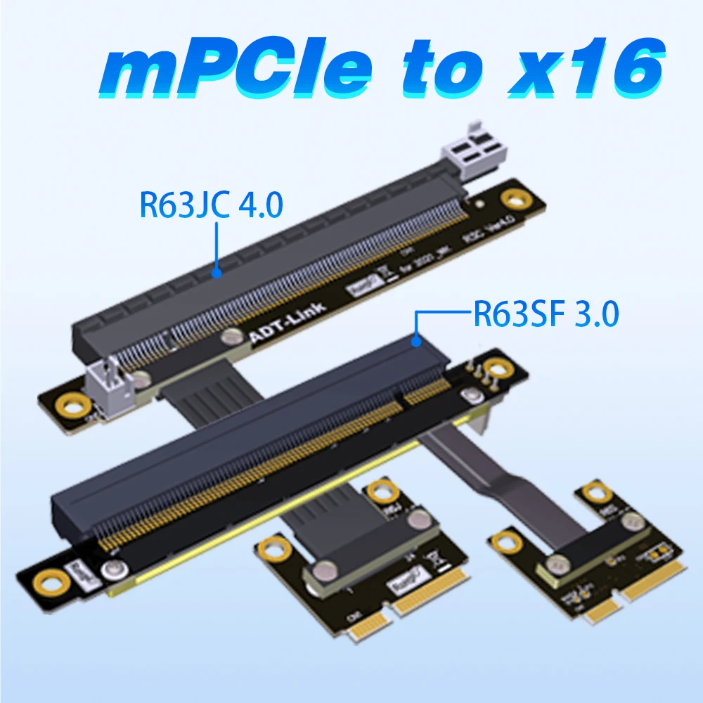 

Кабель-удлинитель ADT R63 Mini-PCIe на PCIe4.0 3,0 X16, PCI Express 16x для ноутбука, промышленного управления, беспроводной сетевой карты