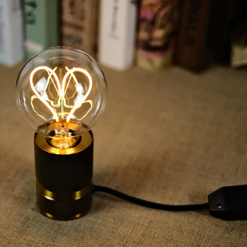 TIANFAN Vintage Edison Led Bulb Big Globe G95 4W dimmerabile Heart Filament 110V 220V E26 E27 lampadina decorativa speciale