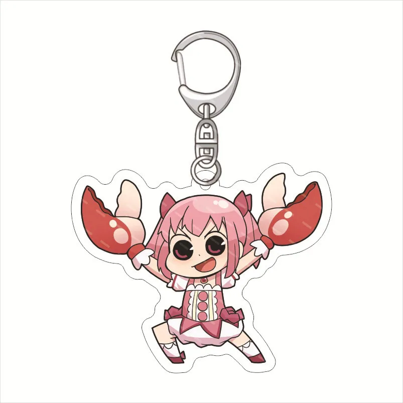 

6cm Anime Puella Magi Madoka Magica Keychain Kaname Akemi Homura Miki Sayaka Tomoe Mami Kyoko Key Chain Ring For Fans Gifts