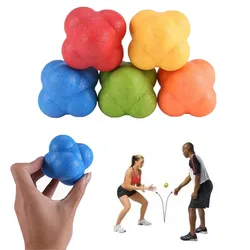 Hexagonal Reaction Ball Football Basketball Sport Speed Agility Skills Training Unpredictable Reaction Ball Outdoor Fitness Ball