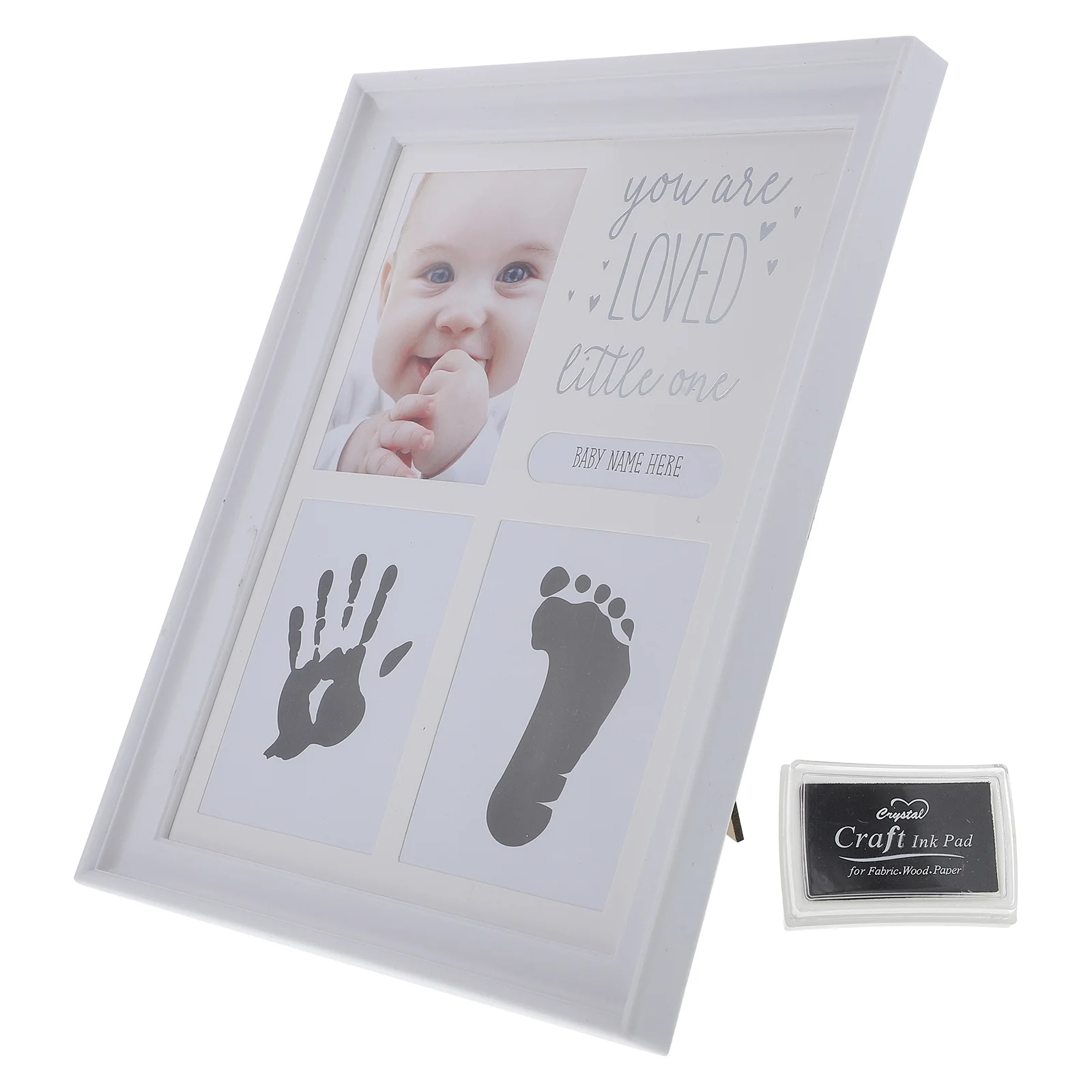 

Newborn Baby Gift Keepsake Foot Frame Hand Picture Kit Infant Photo Newborn Shower Hand Frames Box And Foot For Infant