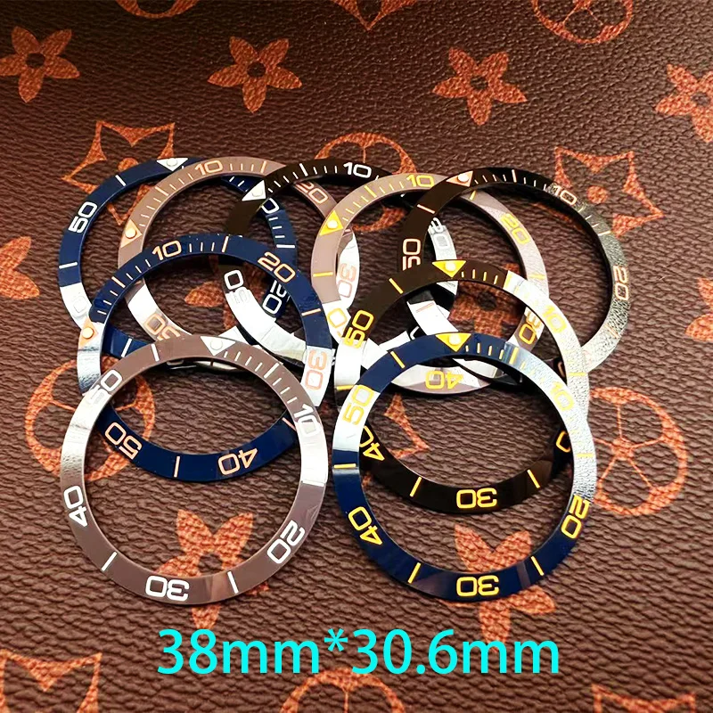 

38mm Curved Ceramics Bezel Insert Fits GMT SKX007 SRPD SUB Case Inner Diameter 30.6mm NH35 NH36 Watche Replace Bezel Border ring